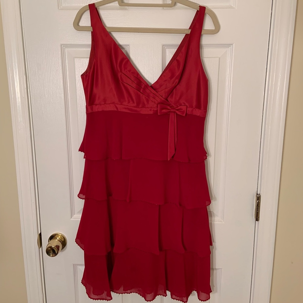 Red party dress